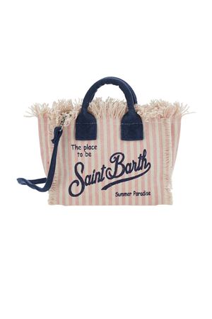 Borsa a mano Vanity in canvas di cotone rosa SAINT BARTH KIDS | VAMI00103448L